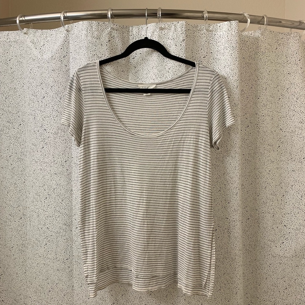 Forever 21 Striped Scoop T-shirt